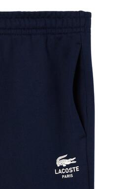 Pantalón Lacoste Azul Logo Blanco