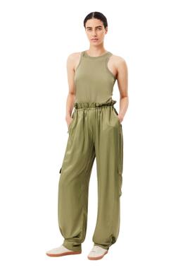 Jogger-cargo Lacoste khaki mujer