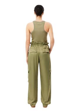 Jogger-cargo Lacoste khaki mujer