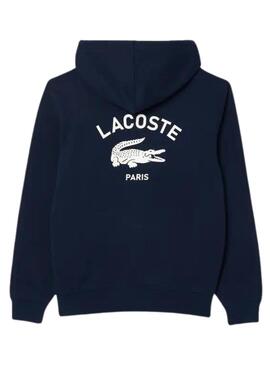 Sudadera Lacoste Azul logo blanco Unisex