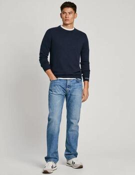 Jersey Pepe Jeans Hombre Azul  New Andre Crew Neck