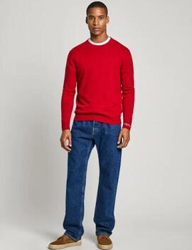 Jersey Pepe Jeans Hombre Rojo New Andre Crew Neck