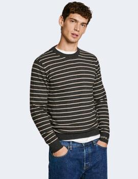 Jersey Pepe Jeans Hombre Gris  New Andre Stripes