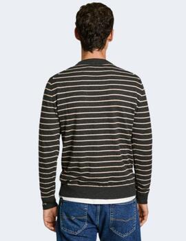 Jersey Pepe Jeans Hombre Gris  New Andre Stripes