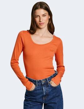 Camiseta Pepe Jeans Mujer Naranja Finny