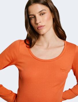 Camiseta Pepe Jeans Mujer Naranja Finny