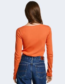 Camiseta Pepe Jeans Mujer Naranja Finny