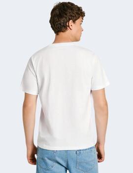 Camiseta Pepe Jeans Hombre Blanca Abel