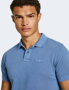 Polo Pepe Jeans Hombre Azul New Oliver