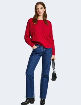 Jersey Pepe Jeans Mujer Hedra Crew Rojo