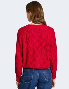 Jersey Pepe Jeans Mujer Hedra Crew Rojo