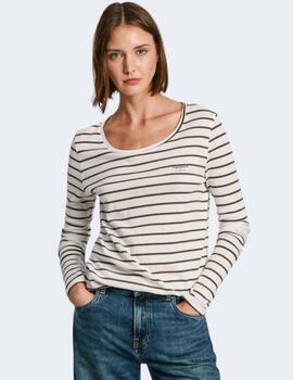 Camiseta Pepe Jeans Mujer Blanco Roto Finna