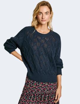 Jersey Pepe Jeans Mujer Hedra Crew Marino