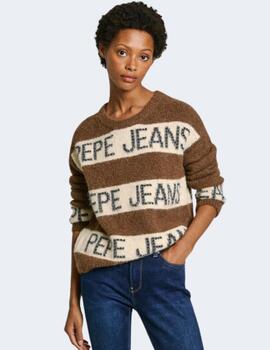 Jersey Pepe Jeans Mujer Marrón Helmi