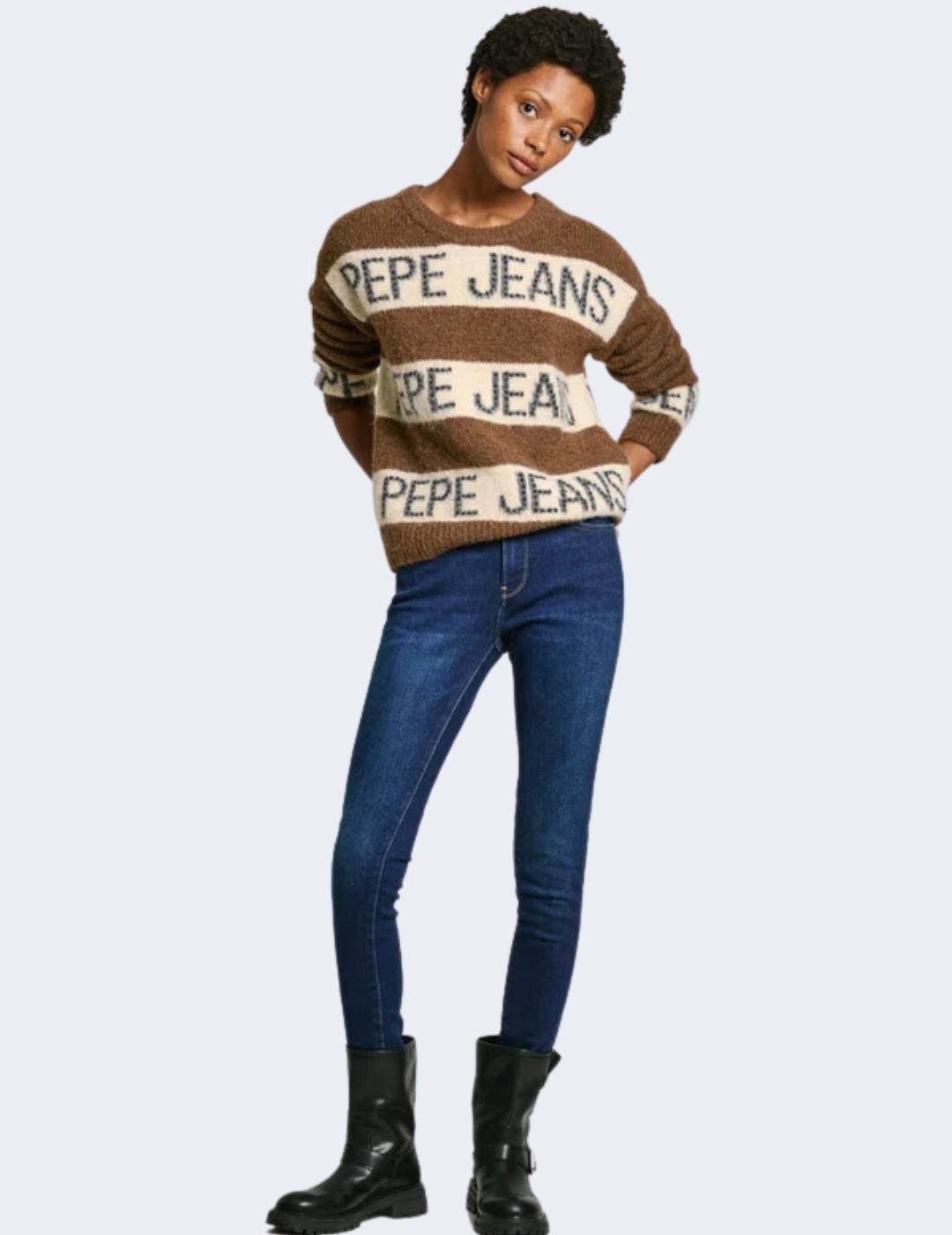 Jersey Pepe Jeans Mujer Marrón Helmi