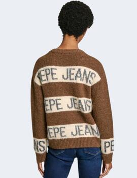 Jersey Pepe Jeans Mujer Marrón Helmi