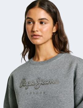 Sudadera Pepe Jeans Mujer Gris Francesca