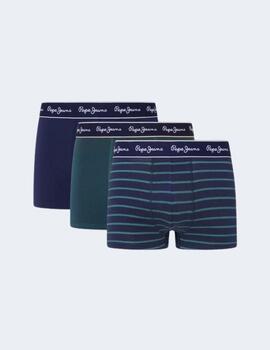 Calzoncillos Pepe Jeans Azules Stripes Tk 3p