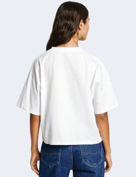 Camiseta Pepe Jeans Mujer Blanca Elin