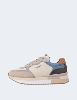 Zapatillas Pepe Jeans Mujer Rusper Mania Beige