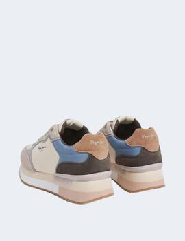 Zapatillas Pepe Jeans Mujer Rusper Mania Beige