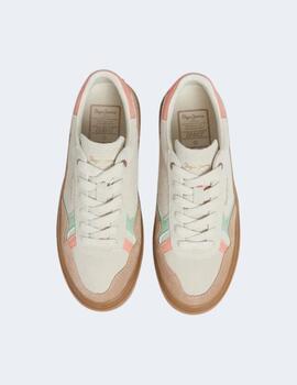 Zapatillas Pepe Jeans Mujer Travis Retro Blancas