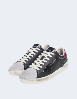 Zapatillas Pepe Jeans Mujer Lane City Negras