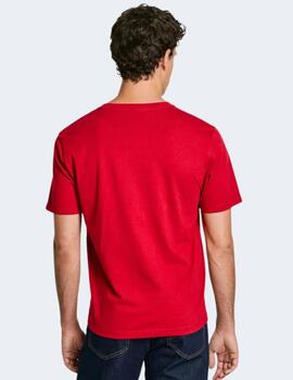 Camiseta Pepe Jeans Hombre Roja Emg Eggo