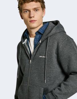 Sudadera Pepe Jeans Hombre Negra Damian Zip