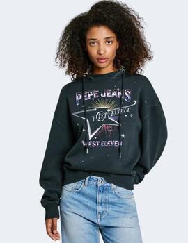 Sudadera Pepe Jeans Negra Mujer Lilian