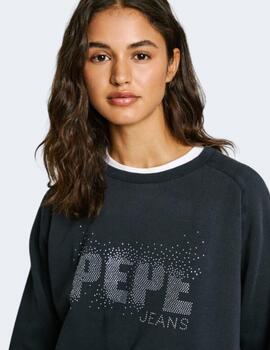 Sudadera Pepe Jeans Mujer Negra Luna