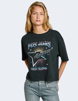 Camiseta Pepe Jeans Mujer Negra Louise