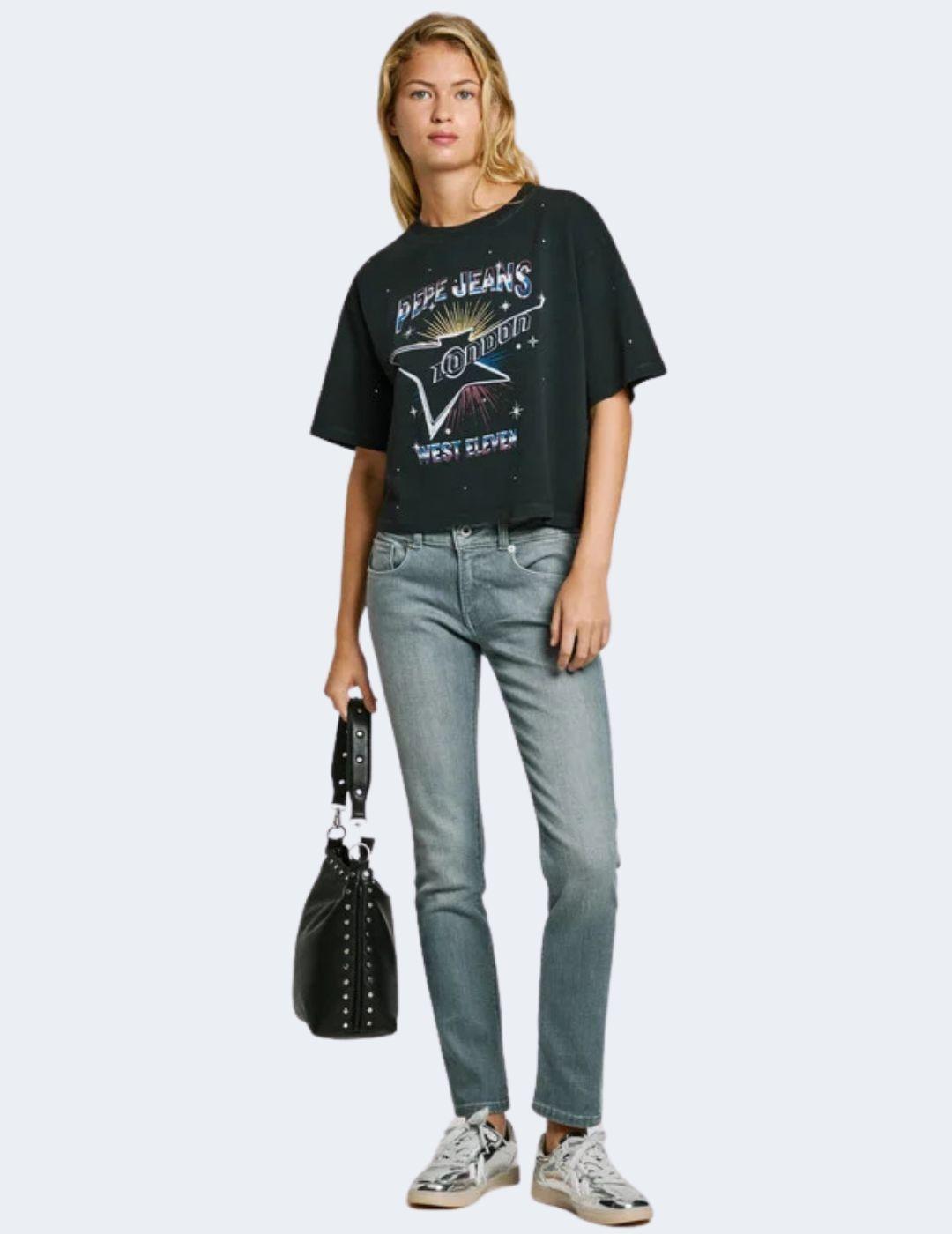 Camiseta Pepe Jeans Mujer Negra Louise