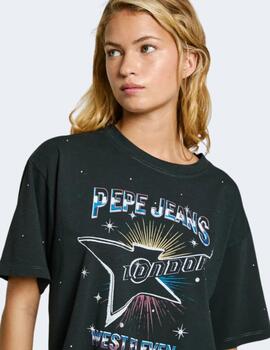 Camiseta Pepe Jeans Mujer Negra Louise