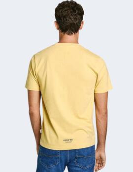 Camiseta Pepe Jeans Hombre Amarillo Damian Tee