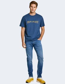 Camiseta Pepe Jeans Hombre Azul Dylan Tee