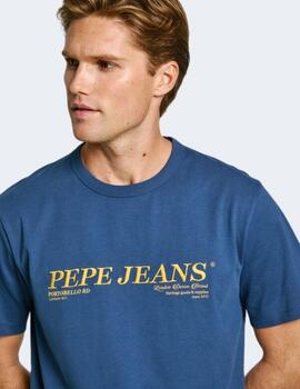 Camiseta Pepe Jeans Hombre Azul Dylan Tee