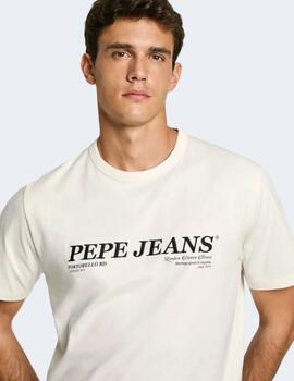 Camiseta Pepe Jeans Hombre Blanca Dylan Tee