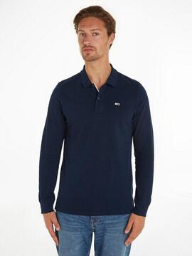 Polo Tommy Jeans azul marino básico hombre