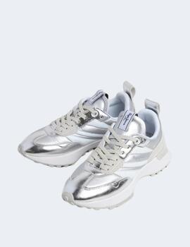 Zapatillas Pepe Jeans Mujer Blancas Lucky Metallic