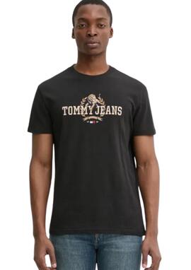 Camiseta Tommy Jeans Varsity negra hombre