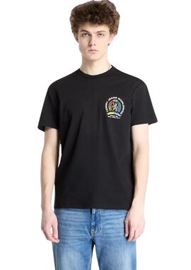 Camiseta Tommy Jeans negra 4CLR hombre