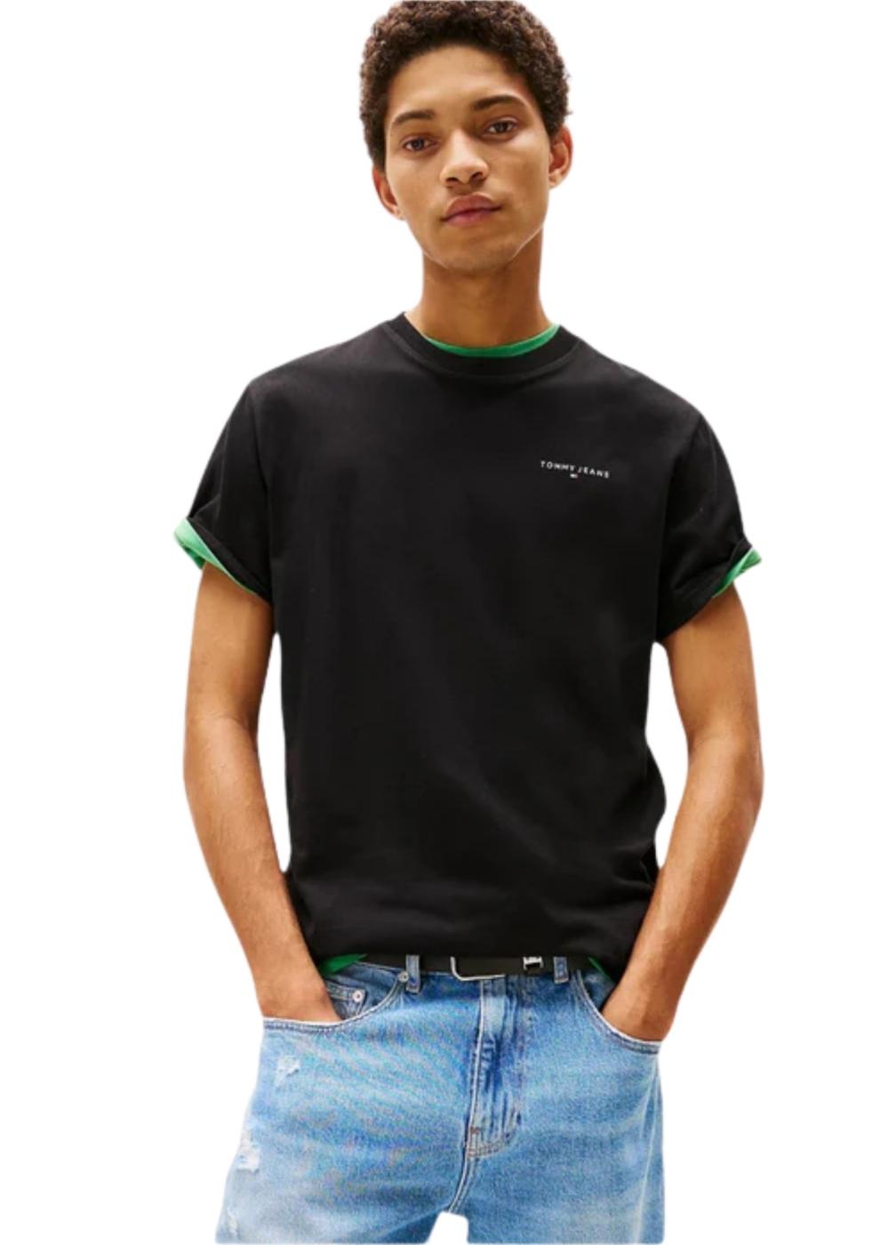 Camiseta Tommy Jeans negra basica hombre