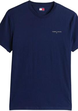 Camiseta Tommy Jeans azul marino basica hombre