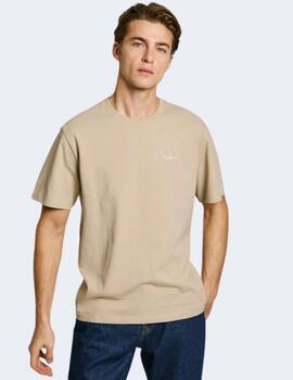 Camiseta Pepe Jeans Hombre Beige Contrast Connor