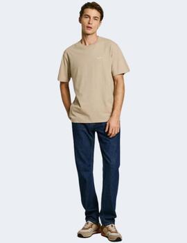 Camiseta Pepe Jeans Hombre Beige Contrast Connor