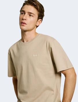 Camiseta Pepe Jeans Hombre Beige Contrast Connor