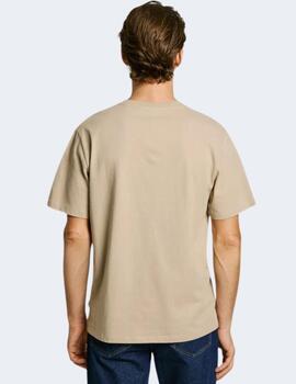 Camiseta Pepe Jeans Hombre Beige Contrast Connor