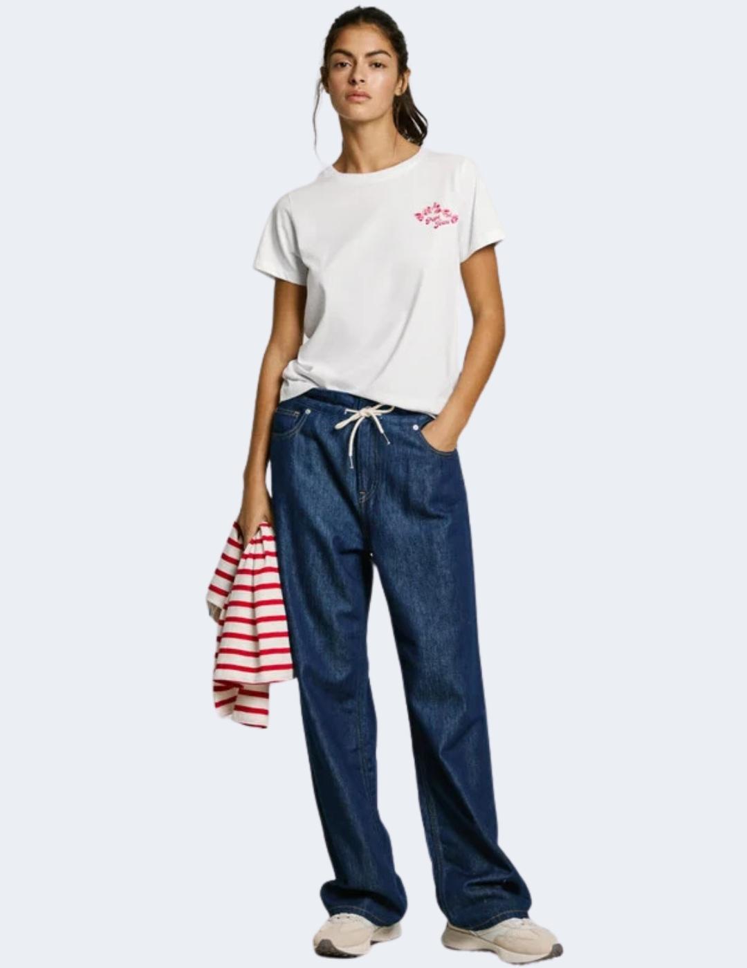 Camiseta Pepe Jeans Mujer Blanca Rosey