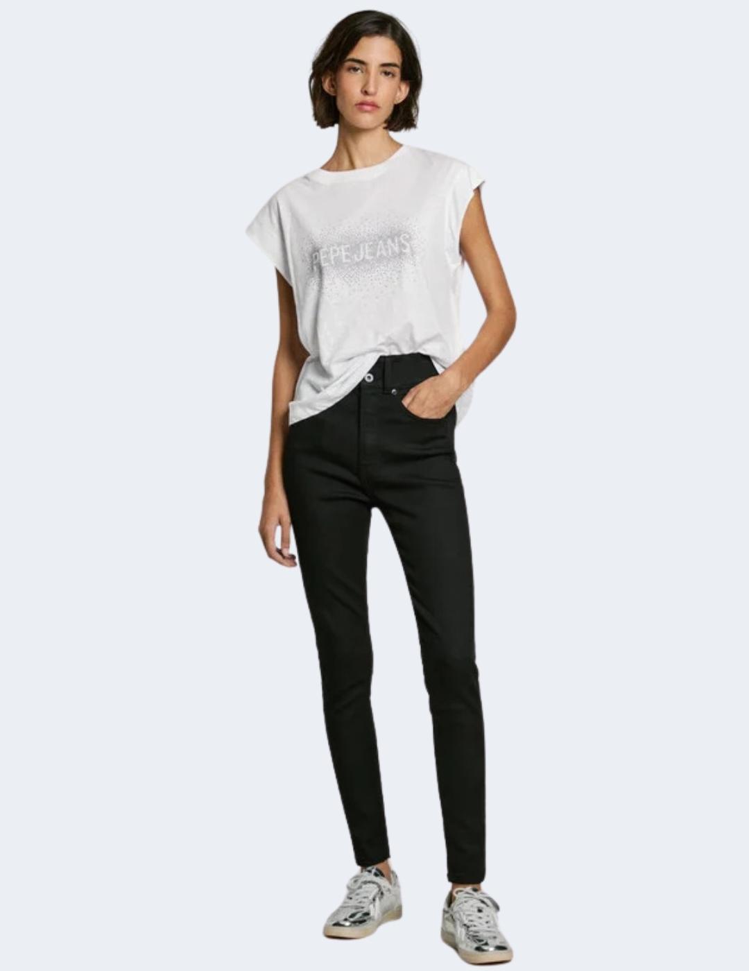 Camiseta Pepe Jeans Mujer Blanca Raya